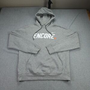 Nike Hoodie Mend Small Gray Encore Graphic Fleece Swoosh Sweatshirt